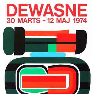 1970's Dewasne Exhibition Poster Pop Art